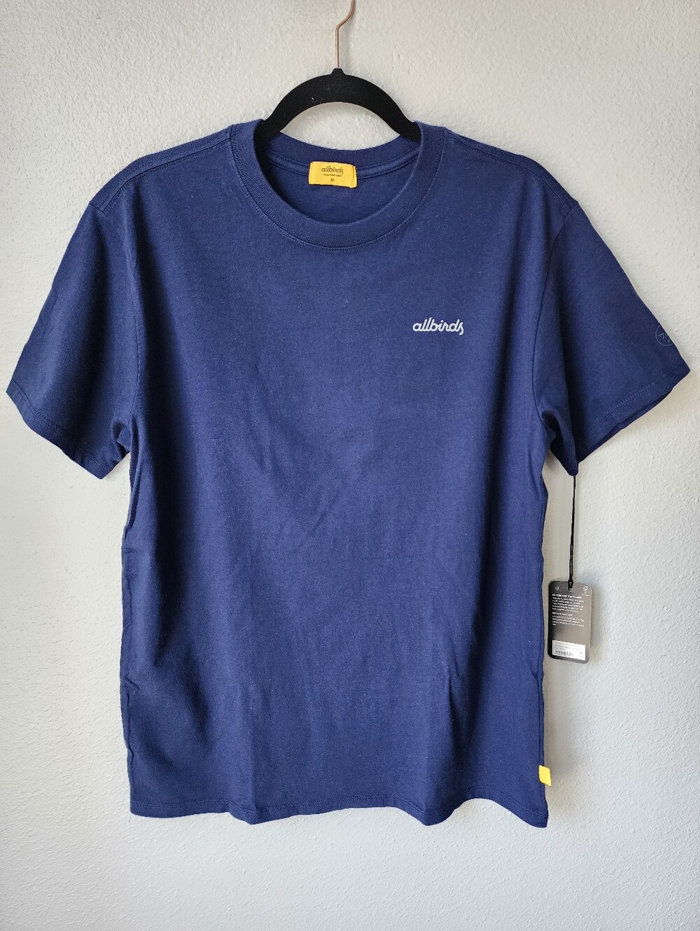 allbirds Unisex NWT Allgood Cotton Logo Short Sleeve Tee Size Medium Deep Navy